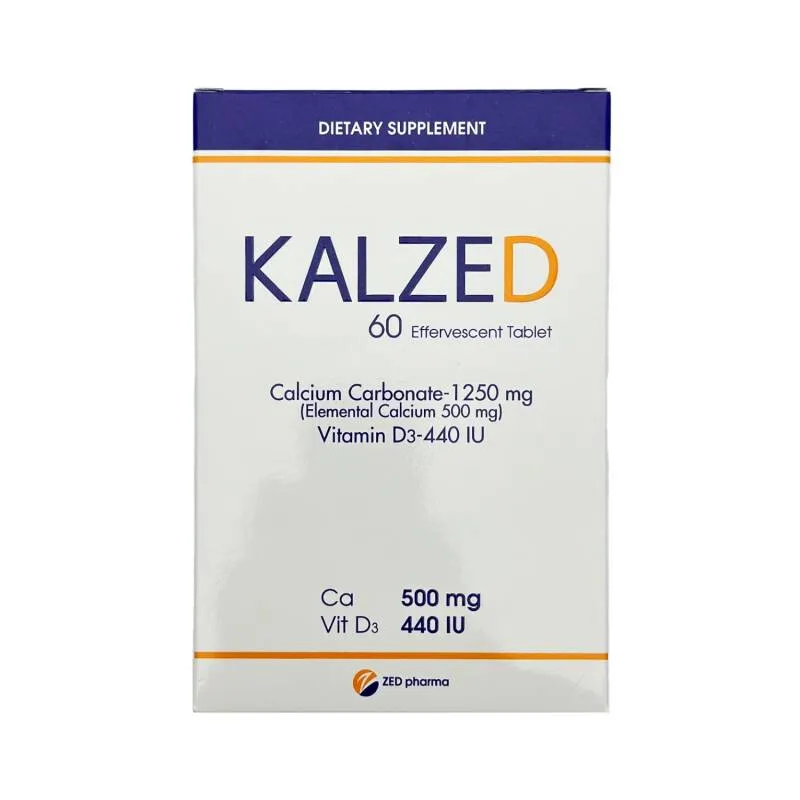 Kalzed N60 tablet — kalsium 500mg d3 sümük osteoporoz profilaktika