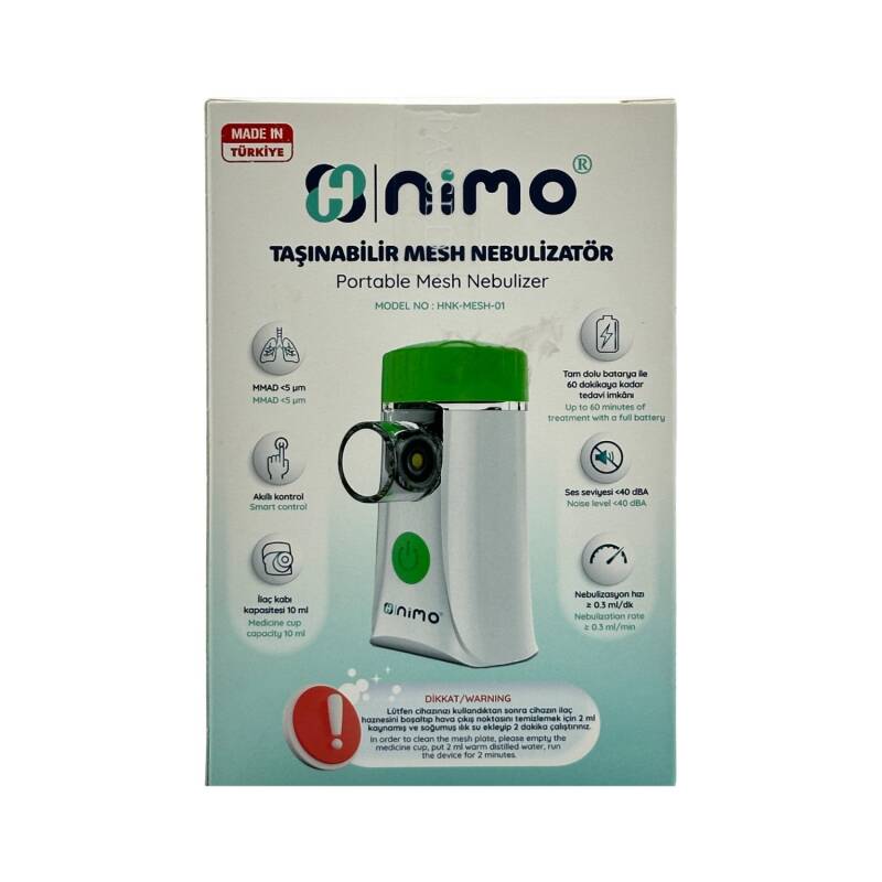 Nimo Mesh Nebulizator MBPN002 — portativ sessiz batareyali seyahet premium