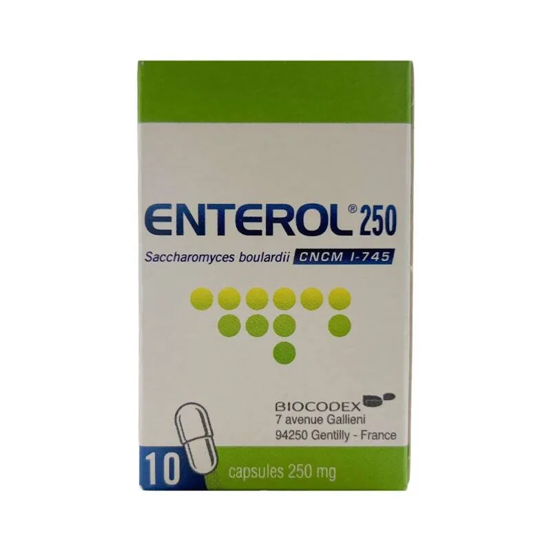 Enterol 250mg N10 kapsul — probiotik antibiotik diareya disbakterioz Saccharomyces boulardii
