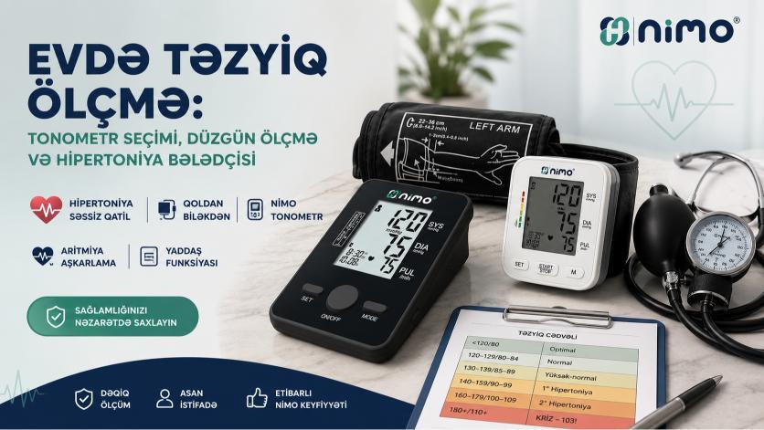 Evde Tezyiq Olcme: Tonometr Secimi və Hipertoniya Beledci