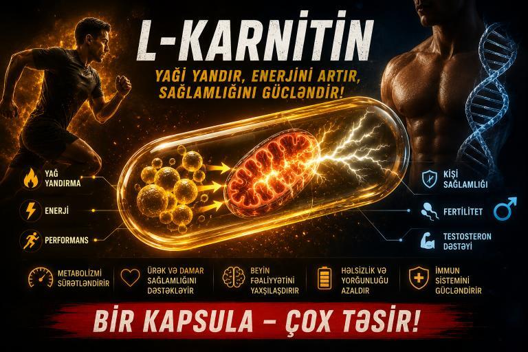 L-Karnitin: Faydalari, Ariqlama, Idman və Kisi Saglamligi
