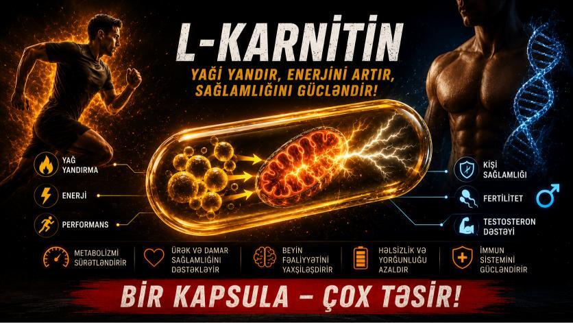 L-Karnitin: Faydalari, Ariqlama, Idman və Kisi Saglamligi