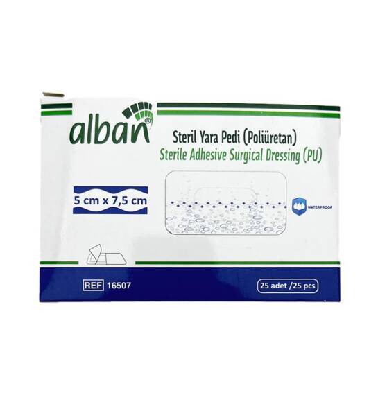 Alban steril şəffaf yara bezi 5x7,5 sm N1 - 1