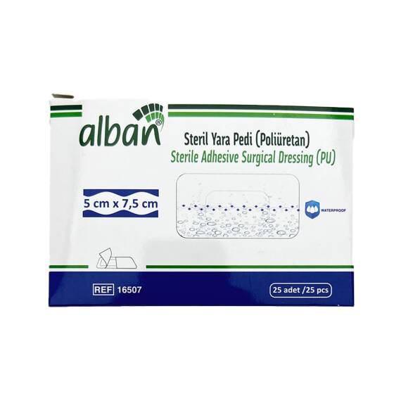Alban steril şəffaf yara bezi 5x7,5 sm N1 - 1