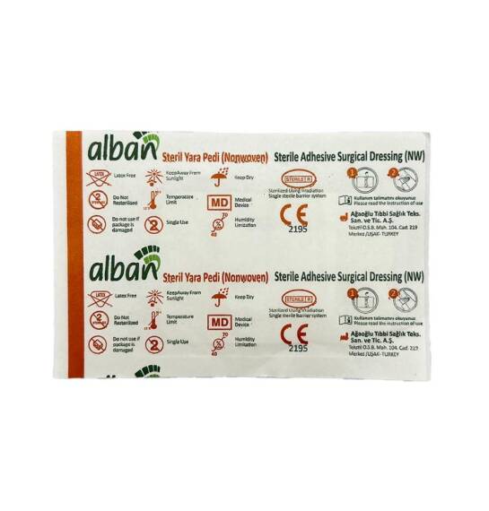 Alban steril yara bezi 5x7,5 sm №1 - 1