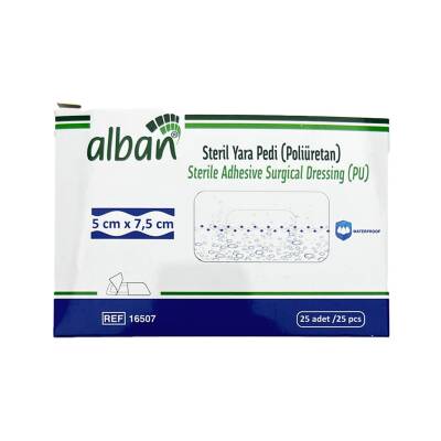 Alban Sterile Transparent Wound Dressing 5x7, 5 cm N1