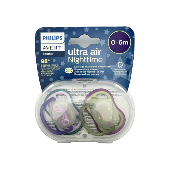 Avent 376/12 376/19 376/25 Ultra Air Soother Nighttime 0-6M - 1