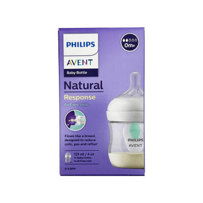 AVENT 670/01 NATURAL RESPONSE AIRFREE BABY BOTTLE 125ML 0M+ - 