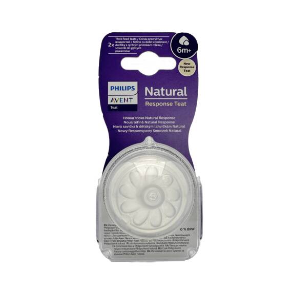 AVENT 966/02 NATURAL RESPONSE TEAT 6 THICK FEED - 1