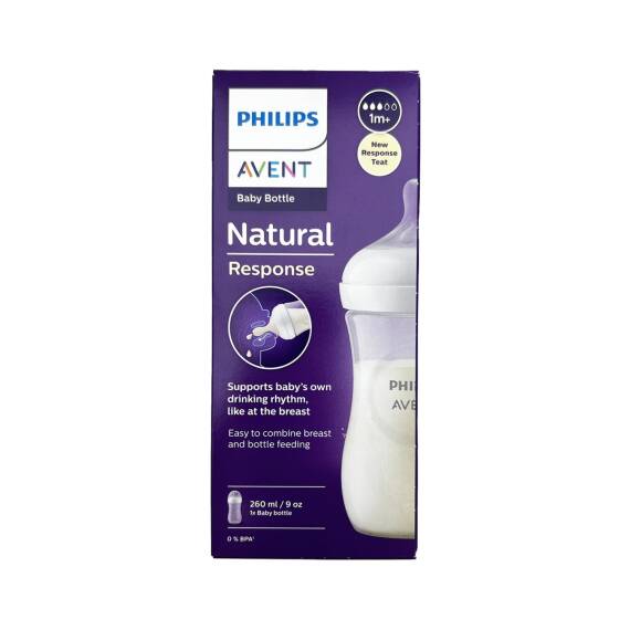 Avent Natural Response körpə butulkası 1ay+ 260 ml - 1