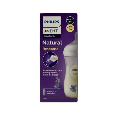 Avent Natural Response körpə butulkası Koala 1ay+ 260 ml - AVENT