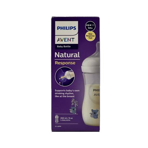 Avent Natural Response Körpə Butulkası Koala 1ay+, 260 ml - 1