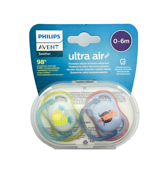 Avent ultra air soother 0-6 M deco boy parrot N2 - AVENT