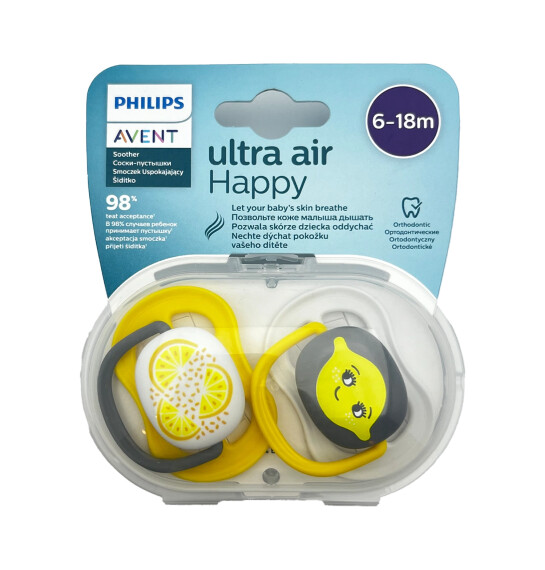 Avent Ultra Havalı Neutral Citrus 6-18 ay əmzik N2 - AVENT