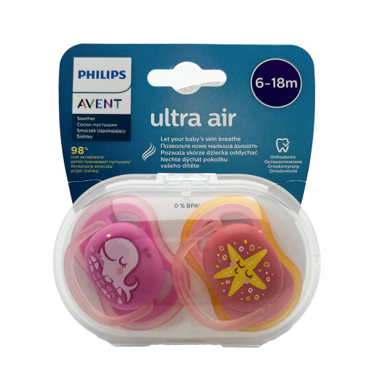 Avent Ultra Havalı Whale Star 6-18 ay əmzik N2 - AVENT