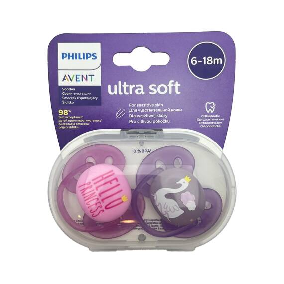 AVENT 223/02 091/18 091/43 ULTRA SOFT GIRL EMZIK 6-18M - 1