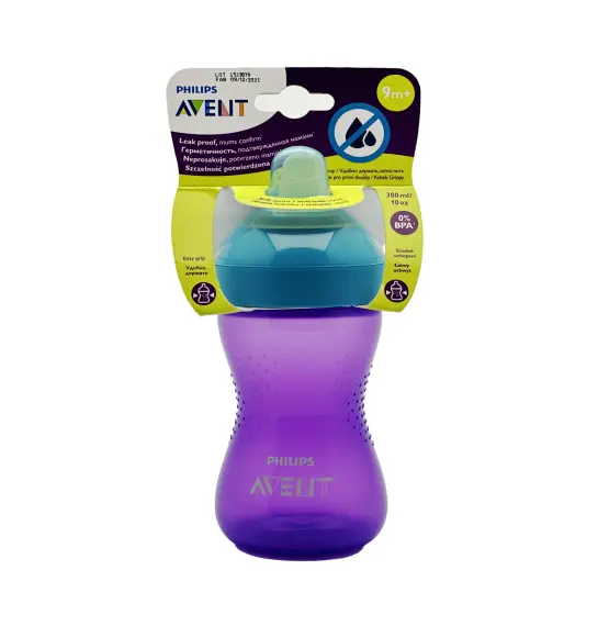 Avent Yumşaq silikon başlıqlı su qabı 9ay+ 300 ml - 1