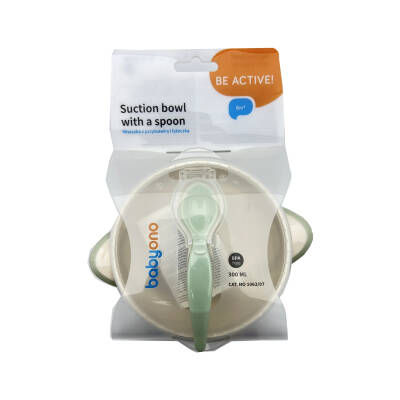 BABYONO 1063/07 SUCTION BOWL WITH A SPOON 6M+ - BABYONO