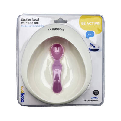 BABYONO 1077/02 SUCTION BOWL WITH SPOON - BABYONO