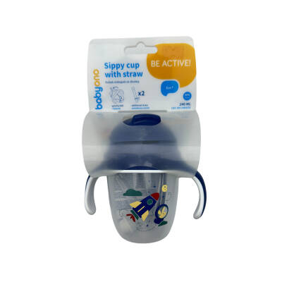 BABYONO 1464/02 SIPPY CUP WITH WEIGHTED STRAW