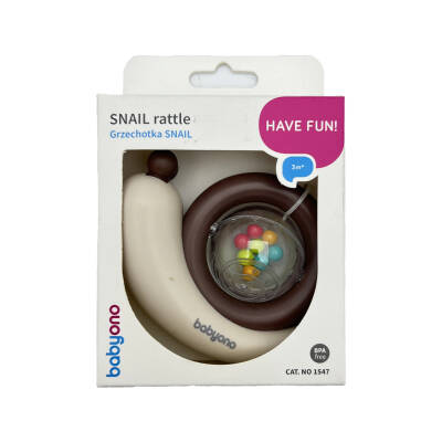 BABYONO 1547 SNAIL RATTLE 3M+ - BABYONO