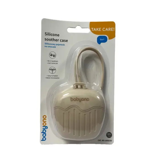 BABYONO 1656/03 SILICONE SOOTHER CASE 0M+ - 1