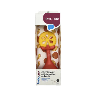 Babyono 499/01 Juicy Orange Educational Teether With Rattle - 1