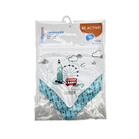 BABYONO 879/08 BANDANA BIB LONDON - 1