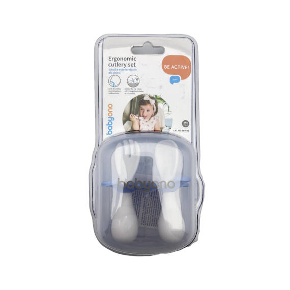 BABYONO 969/05 ERGONOMIC CUTLERY SET 12M+ - 1