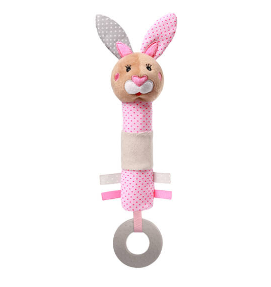 Babyono Bunny Julia Squeaker yumşaq oyuncaq - 1