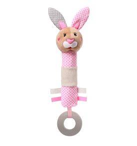 Babyono Bunny Julia Squeaker yumşaq oyuncaq - 1