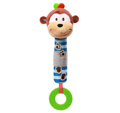 Babyono Monkey George Squeaker yumşaq oyuncaq - BABYONO