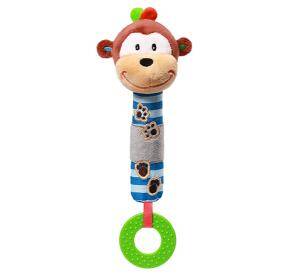 Babyono Monkey George Squeaker yumşaq oyuncaq - BABYONO