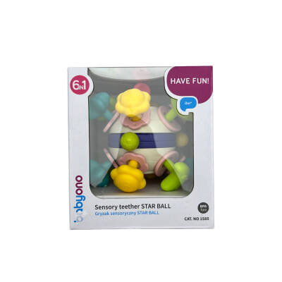 BABYONO SENSORY TEETHER STAR BALL 1585 0M+