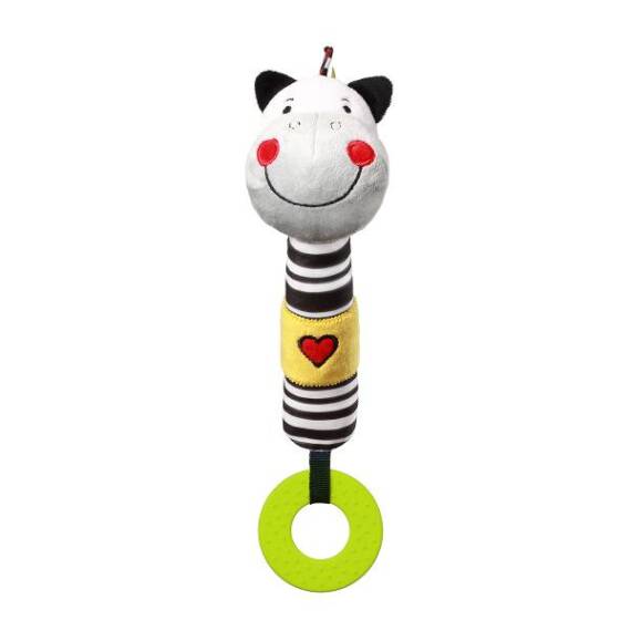Babyono Zebra Zack Squeaker yumşaq oyuncaq - 1