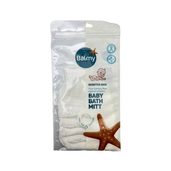 BALMY 0669 BAMBOO BABY BATH MITT - 1
