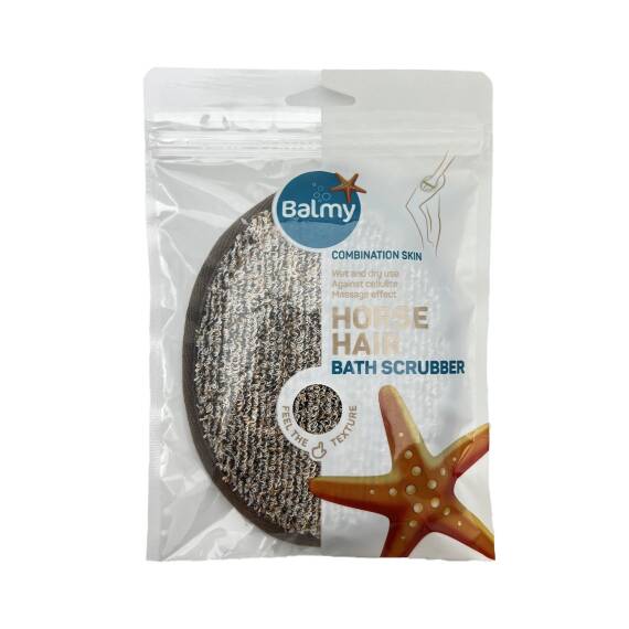 BALMY 2144/9464 HORSE HAIR BATH MASSAGE SCRUBBER - 1