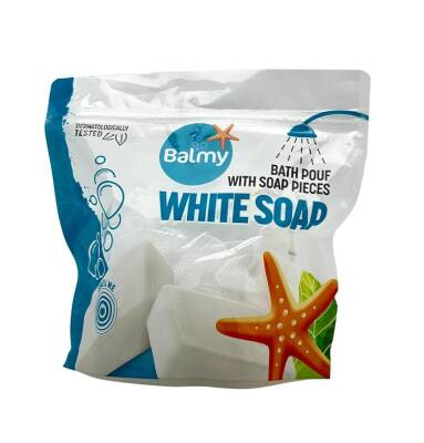 Balmy Bath pouf White soap - sabunlu hamam lifi - BALMY