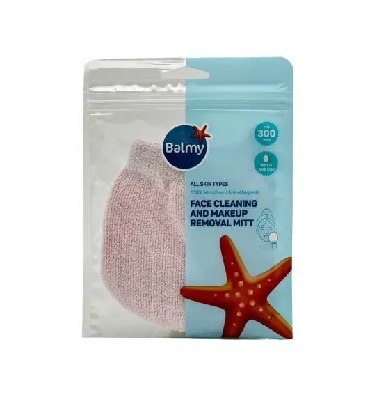 Balmy Makeup Removal Mitt - üz və makyaj təmizləyici əlcək - 1