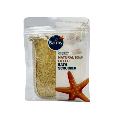 Balmy Soap Filled Natural bath scrubber - hamam əlcəyi kisə - BALMY