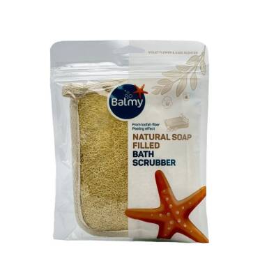 Balmy Soap Filled Natural bath scrubber - hamam əlcəyi kisə - BALMY