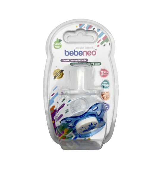 Bebeneo Qapaqlı,Damaqlı,Şəffaf 12+ ay əmzik N3 - 1