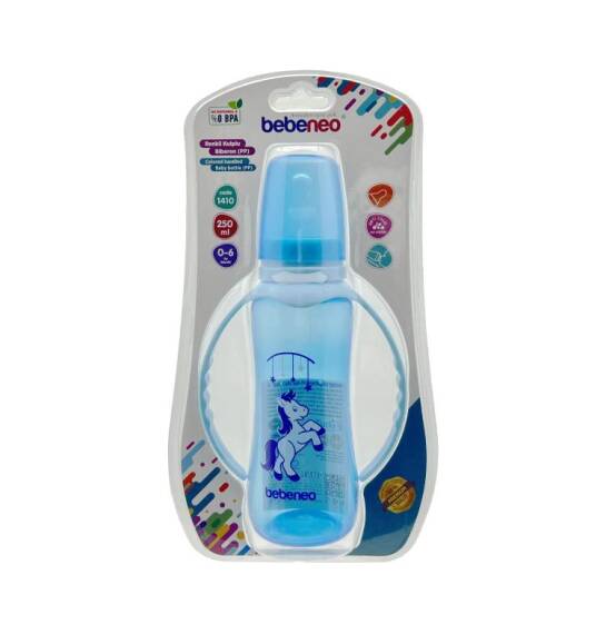 Bebeneo Qulplu silikon əmzikli butulka 230 ml - 1