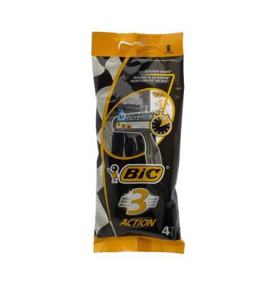 BIC 3 Action bir dəfəlik təraş bıçağı 4 ədəd - 