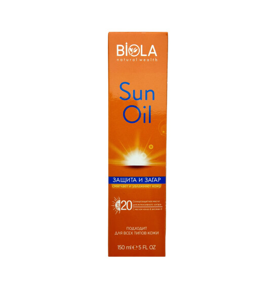 Biola Bronzlaşdırıcı yağ SPF20 150 ml - BIOLA