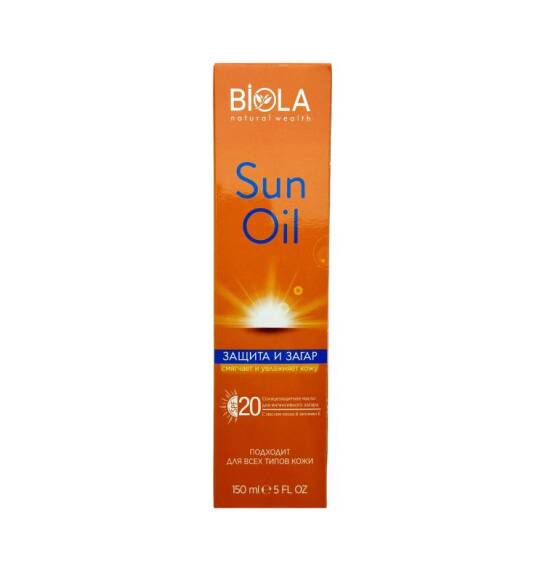 Biola Bronzlaşdırıcı yağ SPF20 150 ml - 1