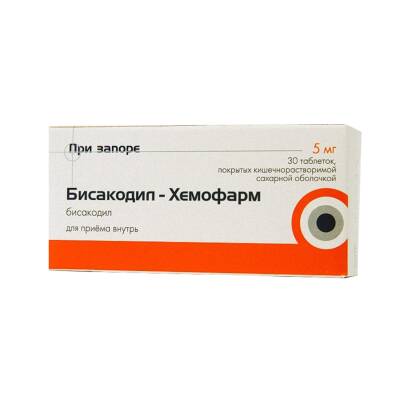 Bisakodil-hemofarm 5 mg N30 tb - 