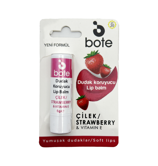 Bote Vitamin E Dodaq Balzamı çiyələkli 5 qr - 1