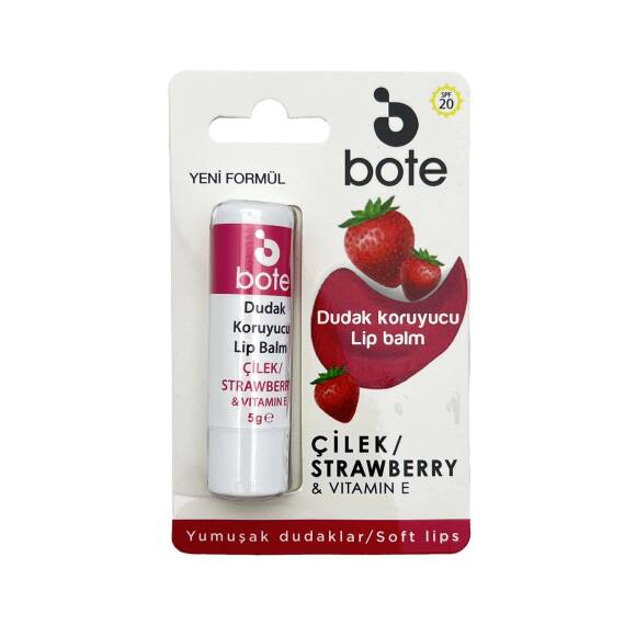 Bote Vitamin E Dodaq Balzamı çiyələkli 5 qr - 1