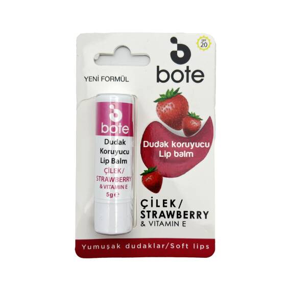 Bote Vitamin E Dodaq Balzamı çiyələkli 5 qr - 1